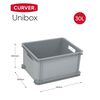 Curver Bo&icirc;te de rangement Unibox 3x30 L Argent&eacute;
