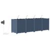 vidaXL Cache-pot de jardin 4 pcs Gris 160 x 40 x 52 cm Plastique