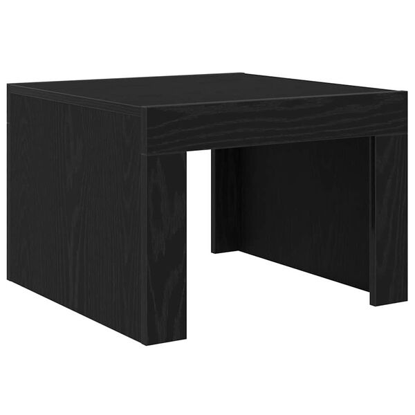 vidaXL Table basse Ch&ecirc;ne noir 50 x 50 x 35 cm Bois d'ing&eacute;nierie