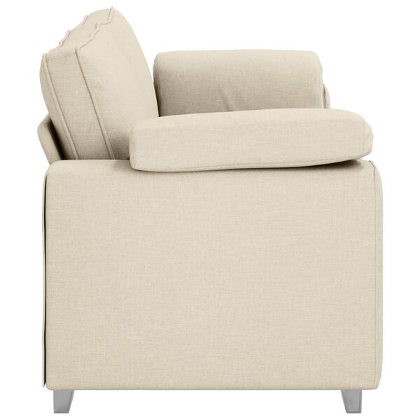 vidaXL Canap&eacute; Beige 219 x 80 x 82 cm Tissu en lin m&eacute;lang&eacute;