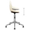 vidaXL Chaise pivotante de bureau Cr&egrave;me Tissu
