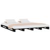 vidaXL Lit de palette sans matelas noir 140x190 cm bois massif