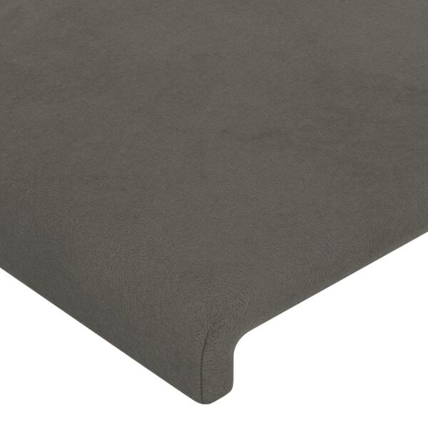 vidaXL T&ecirc;tes de lit 2 pcs Gris fonc&eacute; 90x5x78/88 cm Velours