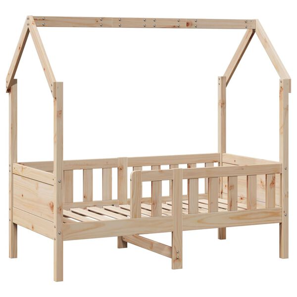 vidaXL Cadre de lit d'enfants forme de maison sans matelas pin