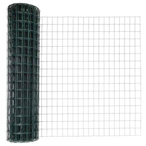 vidaXL Cl&ocirc;ture Euro avec poteau 10 x 1,4 m Acier recouvert de PVC Vert