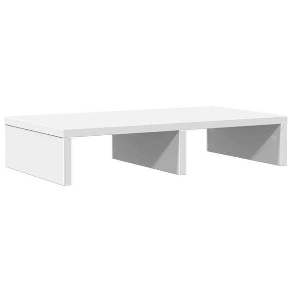vidaXL Support de moniteur blanc 50x27x10 cm bois d'ingénierie