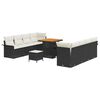 vidaXL Ensemble de canap&eacute; de jardin Noir et Cr&egrave;me