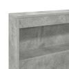 vidaXL T&ecirc;te de lit de rangement Gris b&eacute;ton 120 cm Bois d'ing&eacute;nierie