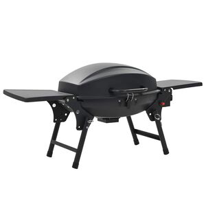 vidaXL Barbecue &agrave; gaz portatif avec zone de cuisson Noir