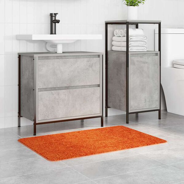 vidaXL Tapis de bain antid&eacute;rapant Orange 60 x 90 cm PP