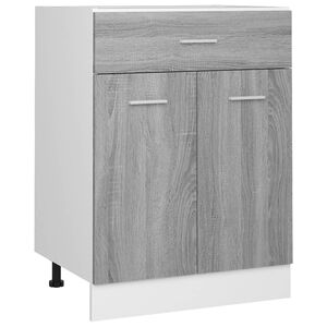 vidaXL Armoire &agrave; tiroirs "Lyon" Gris Sonoma 60 x 46 x 81,5 cm Bois d'ing&eacute;nierie