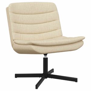 vidaXL Chaise pivotante Cr&egrave;me 63 x 75 x 76 cm tissu