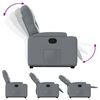 vidaXL Fauteuil inclinable Gris Similicuir