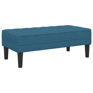 vidaXL banc avec coussin Bleu 113 x 57 x 39 cm Velours