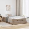 vidaXL Cadre de lit avec matelas avec matelas 2 pcs Tan PVC
