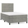 vidaXL Sommier &agrave; lattes de lit et matelas gris clair 120x190cm velours