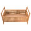 vidaXL Banc de rangement 93x49x49 cm Bois de noyer massif