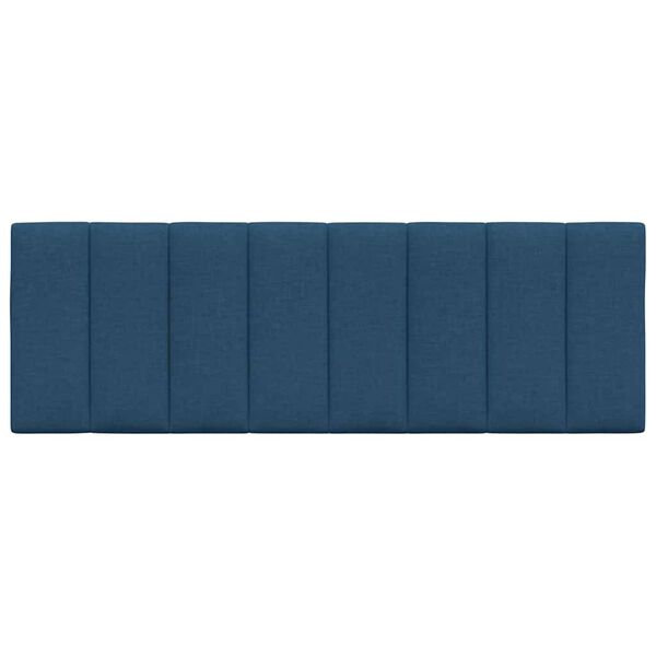vidaXL Coussin de t&ecirc;te de lit Hanko bleu 120 cm tissu