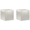 vidaXL Support de Plante 2 pcs Argent&eacute; 40 x 40 x 40 cm Acier