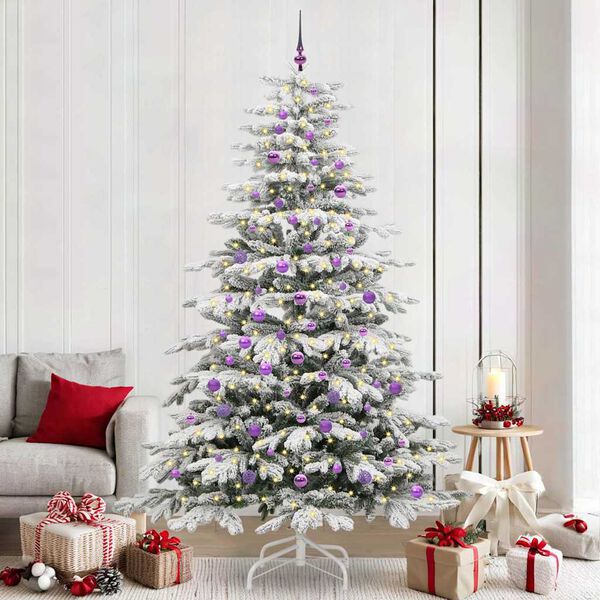 vidaXL Sapin de No&euml;l Artificiel &agrave; Branches Articul&eacute;es Blanc 240 cm