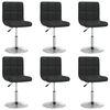 vidaXL Chaises &agrave; manger lot de 6 noir similicuir