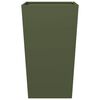 vidaXL Jardini&egrave;res 2 pcs vert olive 45x45x75 cm acier