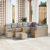 vidaXL Ensemble de canap&eacute; de jardin 12 pcs beige et gris clair