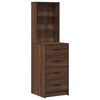 vidaXL Table de Toilette avec tiroir 3 pcs Marron 40 x 41 x 135 cm