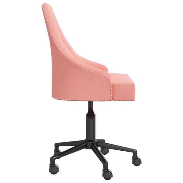 vidaXL Chaise pivotante de salle à manger Rose Velours