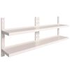 vidaXL &Eacute;tag&egrave;res murales flottantes &agrave; 2 niveaux 2 pcs Inox 200x30 cm