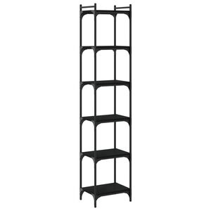 vidaXL Biblioth&egrave;que 6 niveaux noir 40x30x188 cm bois d'ing&eacute;nierie
