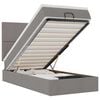 vidaXL Lit ottoman avec matelas et LED taupe 90x200 cm tissu