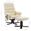vidaXL Fauteuil de massage inclinable et repose-pied Cr&egrave;me Similicuir