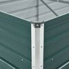 vidaXL Lit sur&eacute;lev&eacute; de jardin Acier galvanis&eacute; 480x80x77 cm Vert