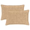 vidaXL Housse de coussin 2 pc HOUTEN Cr&egrave;me 50 x 70 cm