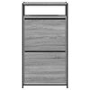 vidaXL Armoire &agrave; chaussures Sonoma gris 60x34x112 cm Bois d'ing&eacute;nierie