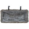 vidaXL Panier &agrave; jardini&egrave;re suspendu 2 pcs Gris 48 x 22 x 15 cm