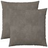 vidaXL Coussin avec oreiller HEERLEN 2 pi&egrave;ces Gris clair Velours
