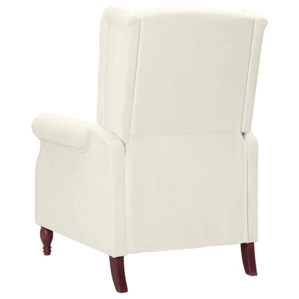 vidaXL Fauteuil inclinable Beige Tissu microfibre