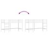 vidaXL Lit mezzanine pour enfants Blanc 74,5 x 190 cm Acier