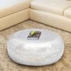vidaXL Table basse martel&eacute;e en aluminium Argent&eacute;