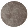 vidaXL Tapis ISTAN &agrave; poils longs aspect brillant gris &Oslash; 200 cm