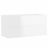 vidaXL Ensemble de meubles de salle de bain 2 pcs Blanc brillant