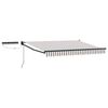 vidaXL Auvent r&eacute;tractable &eacute;lectrique Gris clair et blanc 3 x 2,5 m