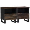 vidaXL Table de chevet 2 pc Noyer 40 x 33 x 46 cm Bois d'ing&eacute;nierie