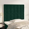 vidaXL T&ecirc;te de lit Vert fonc&eacute; 80x5x118/128 cm Velours