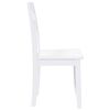 vidaXL Chaises &agrave; manger 2 pcs blanc bois massif caoutchouc