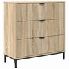 vidaXL Buffet Ch&ecirc;ne Sonoma 79,5 x 33 x 82 cm Bois d'ing&eacute;nierie