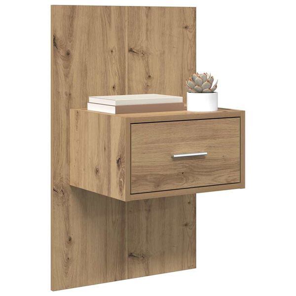 vidaXL Cabinet de chevet 2 pcs Ch&ecirc;ne artisanal 50 x 32,5 x 80cm