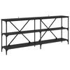 vidaXL Table console Ch&ecirc;ne noir 180 x 30 x 75 cm Bois d'ing&eacute;nierie